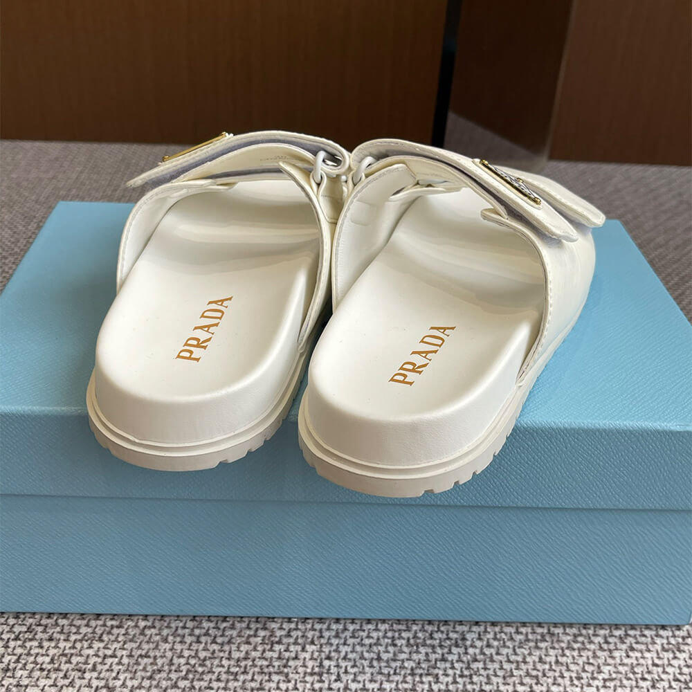 Pra*a Nappa leather slides