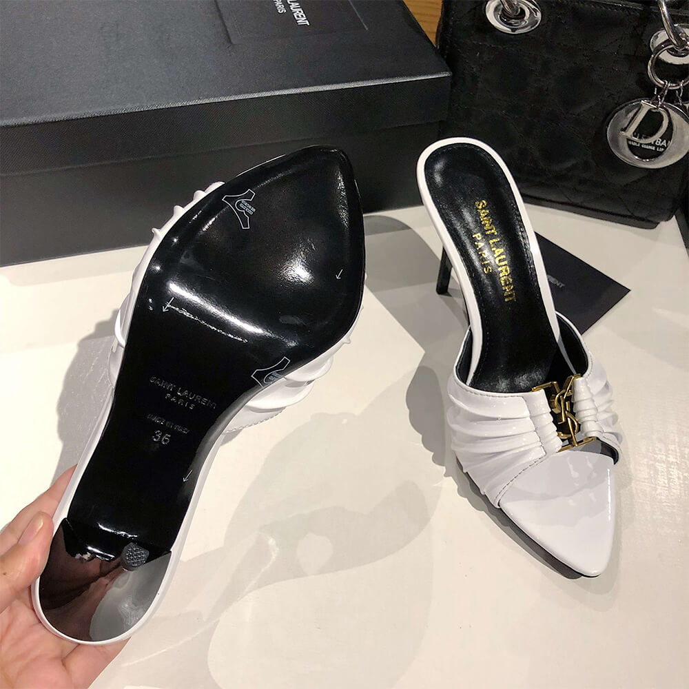 Y51  BABYLONE MULES IN SMOOTH LEATHER