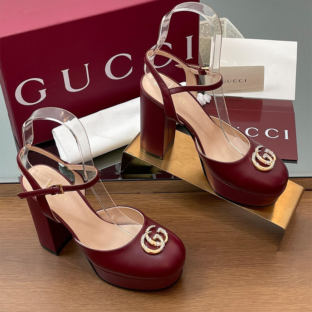 Gvc*1 Women’s platform pump with crystal Double G