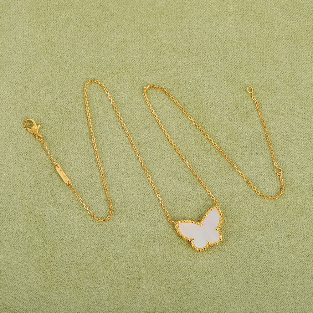 V*n Cl**f & Arpels Lucky Alhambra butterfly pendant