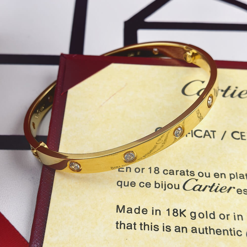 Ca*t1er LOVE bracelet, 10 D1am0nds