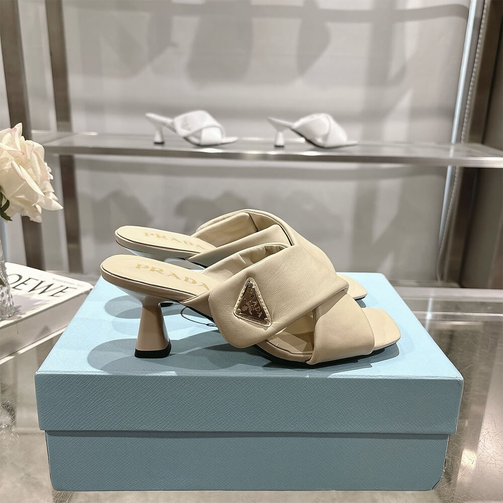 Pra*a Padded nappa leather sandals