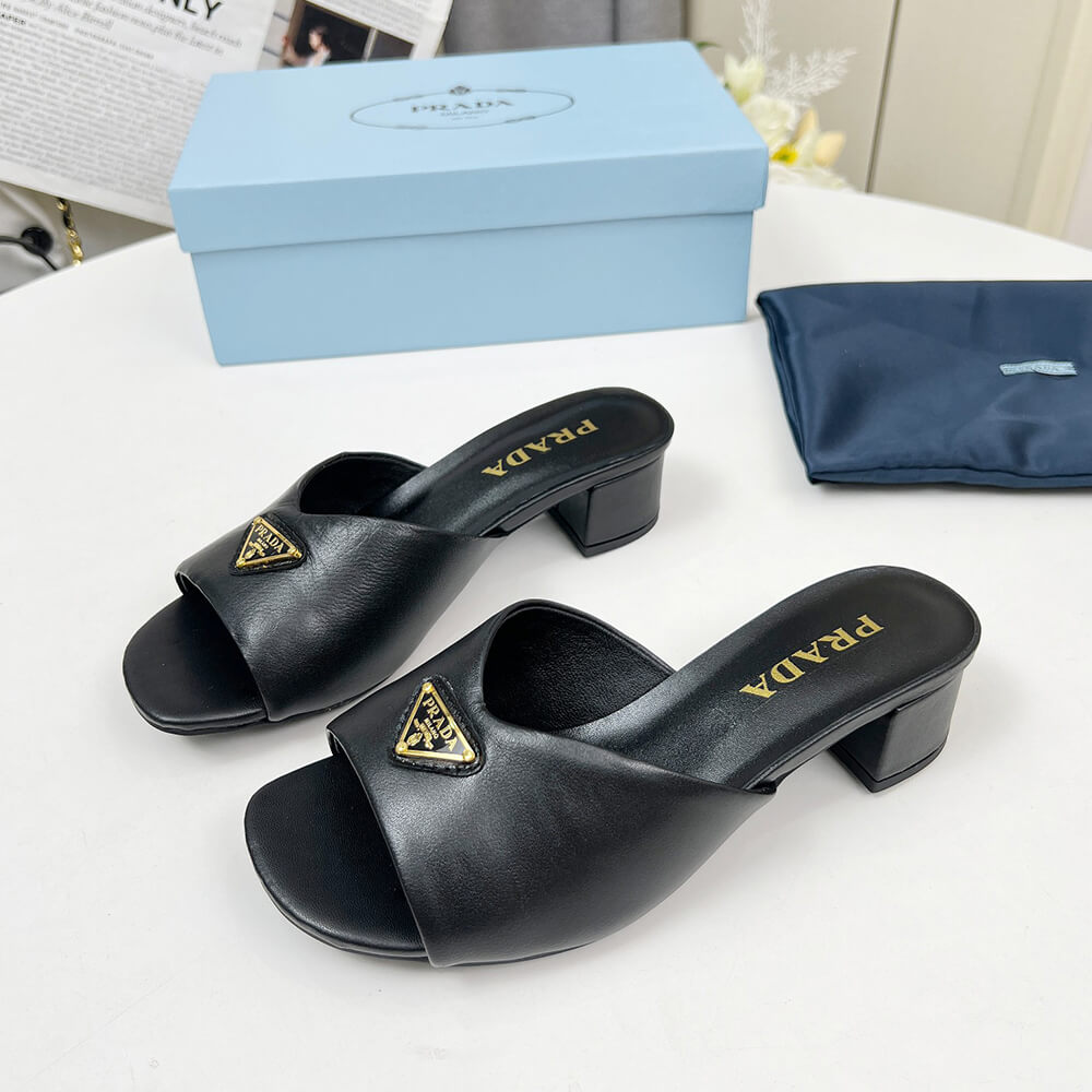 Pra*a Padded nappa leather sandals