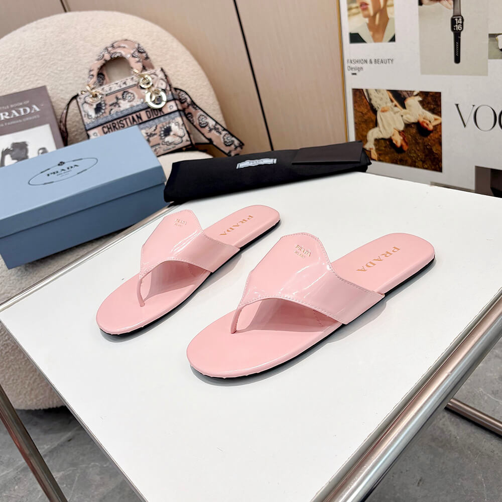 Pra*a Brushed leather thong sandals