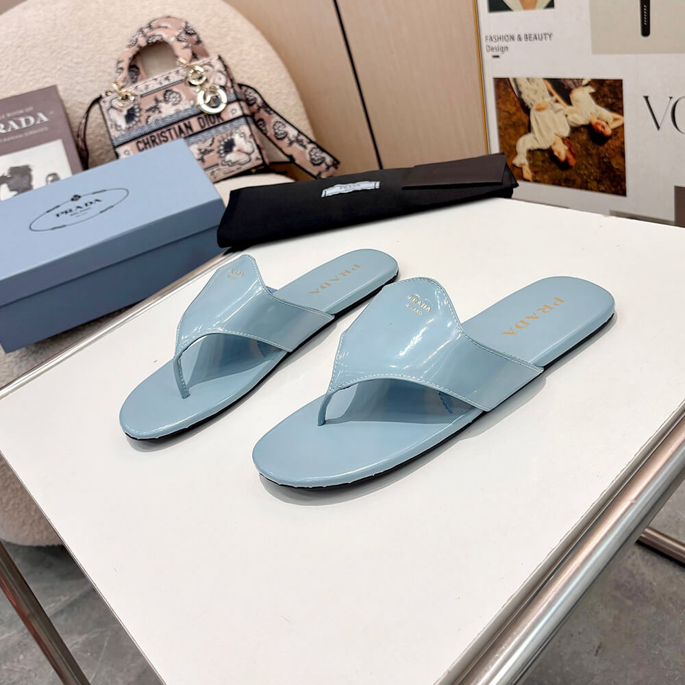Pra*a Brushed leather thong sandals