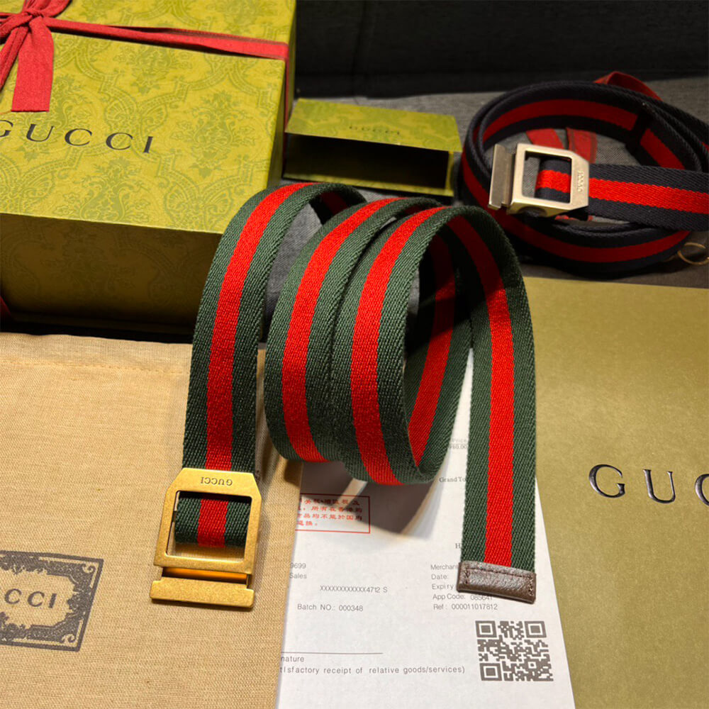 Gvc*1 Web Belt With rectangular buckle