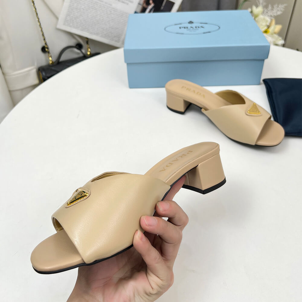Pra*a Padded nappa leather sandals