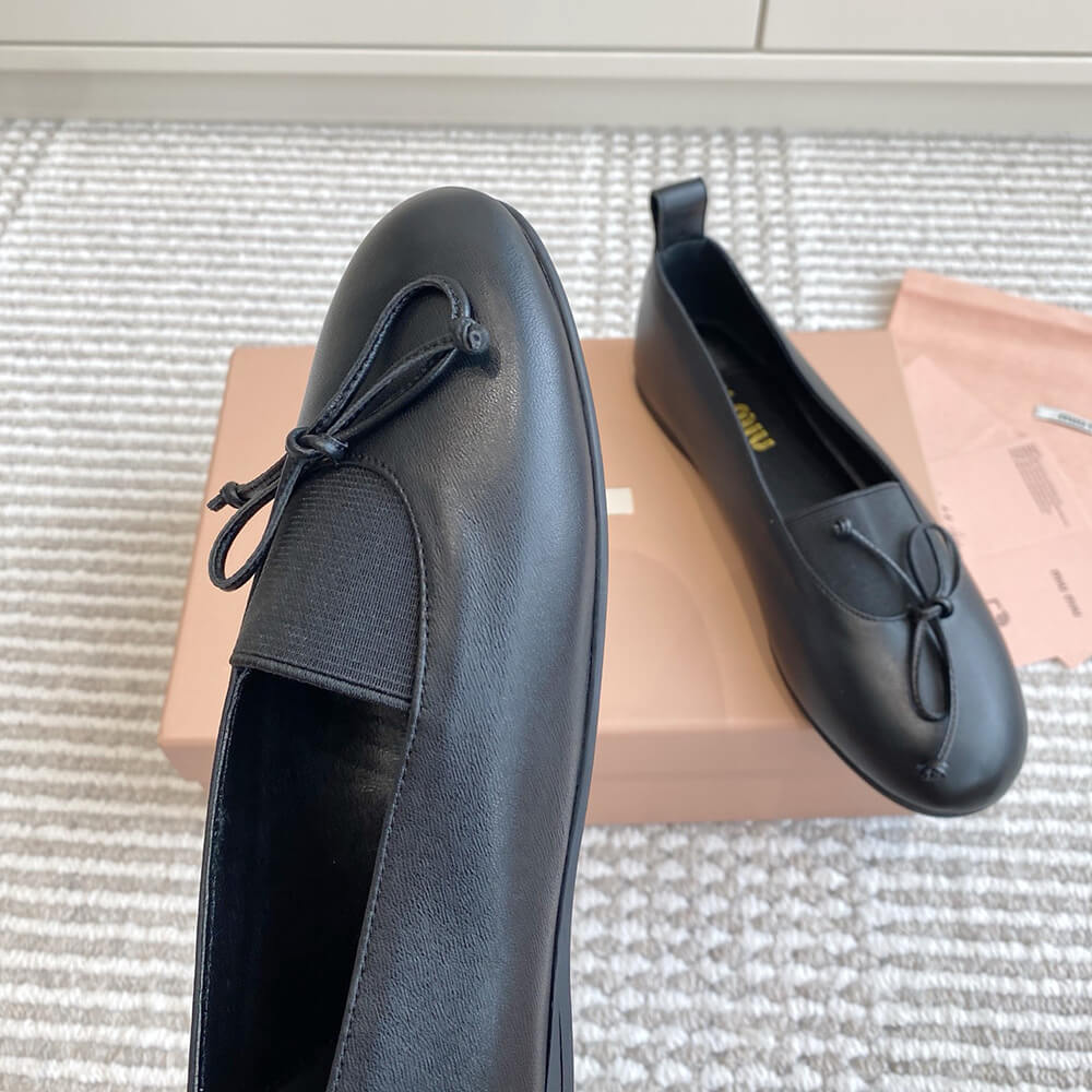 M1um1u ??lan nappa leather ballerinas