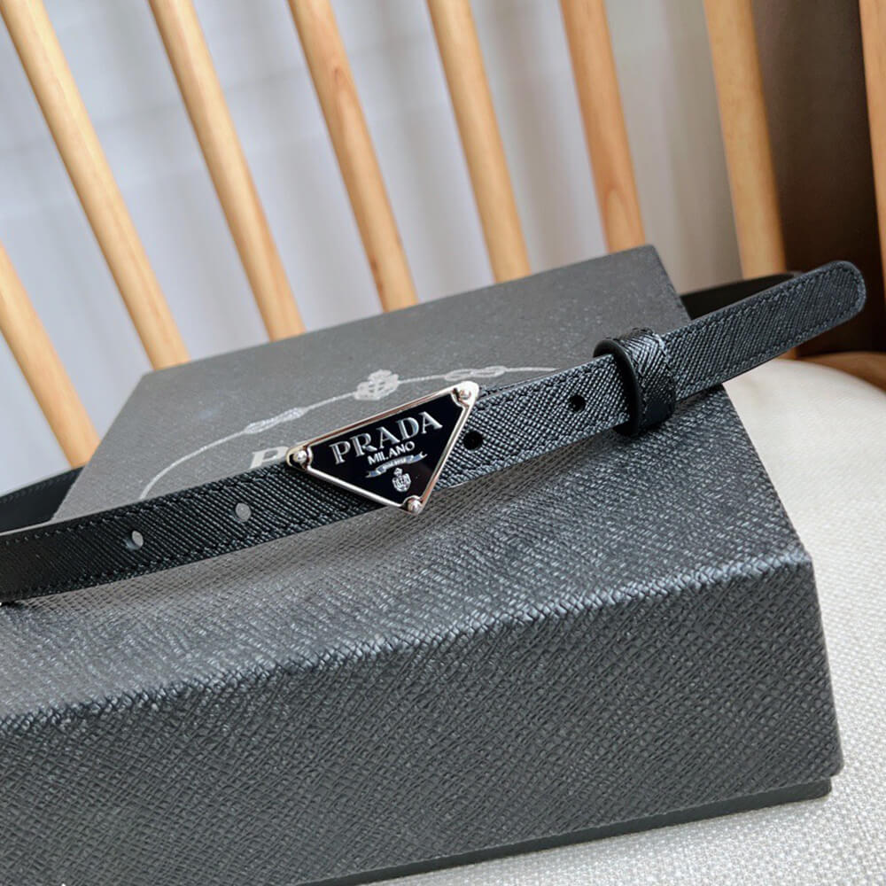 Pra*a Saffiano leather belt