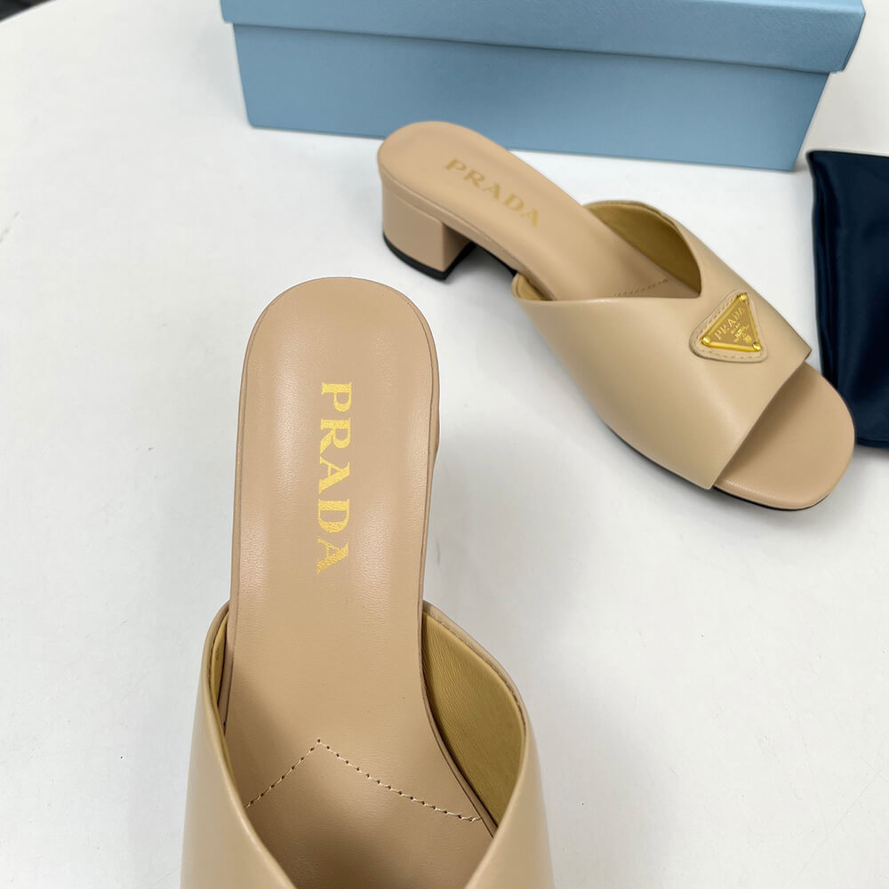 Pra*a Padded nappa leather sandals
