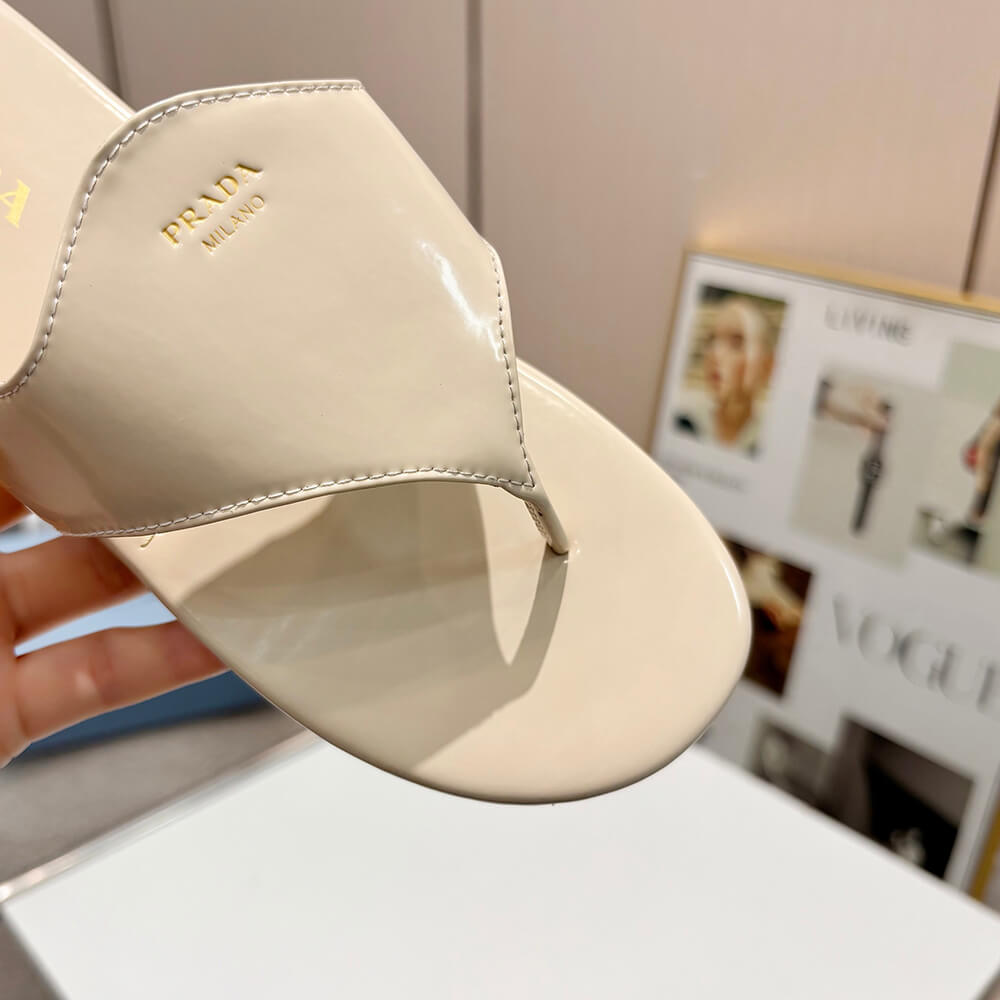 Pra*a Brushed leather thong sandals