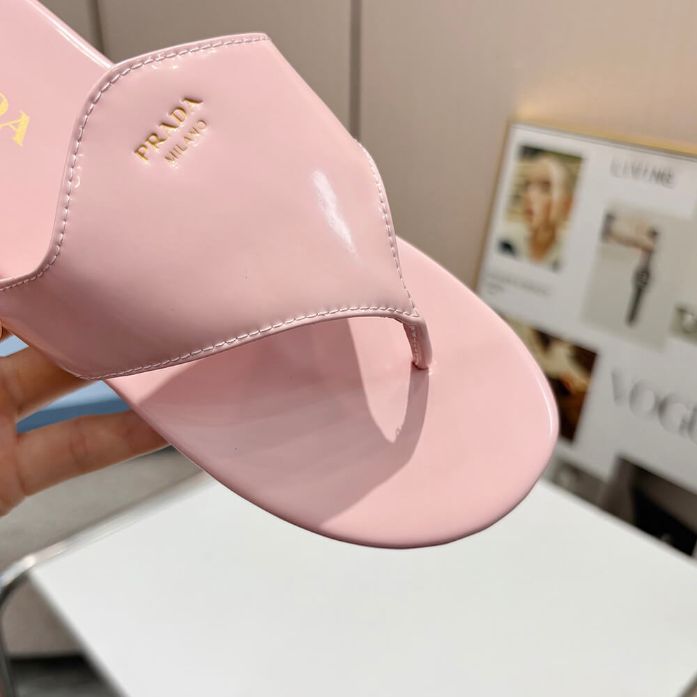 Pra*a Brushed leather thong sandals