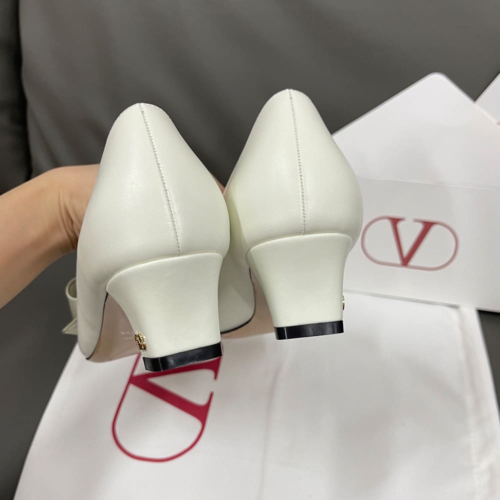 Va1e*ntin0 BOWOW sheepskin high heels (heel height 4.5 cm)