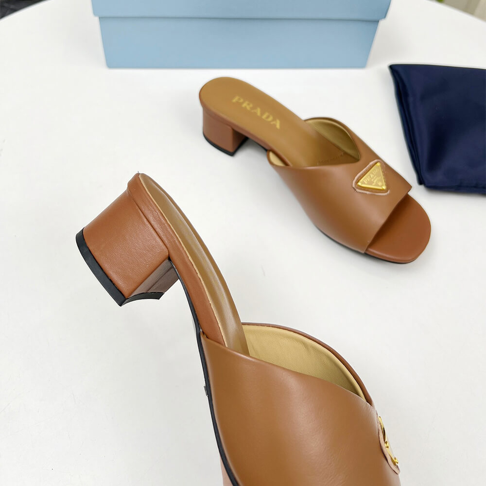 Pra*a Padded nappa leather sandals