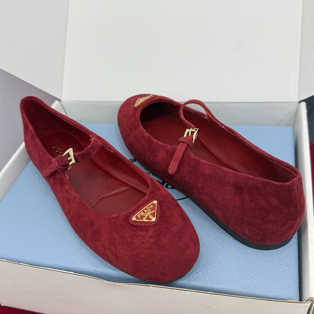Pra*a Suede ballerinas