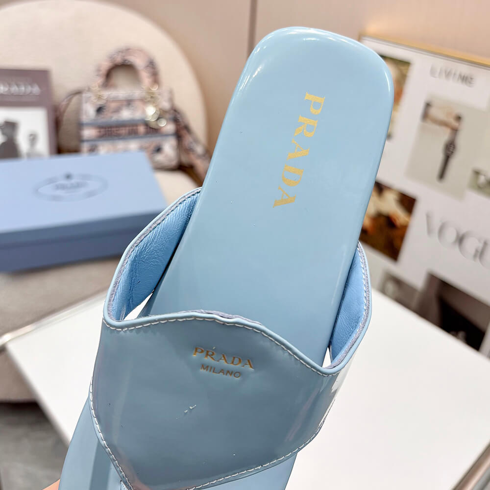 Pra*a Brushed leather thong sandals