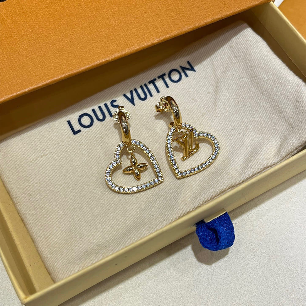 MY LV HEART EARRINGS
