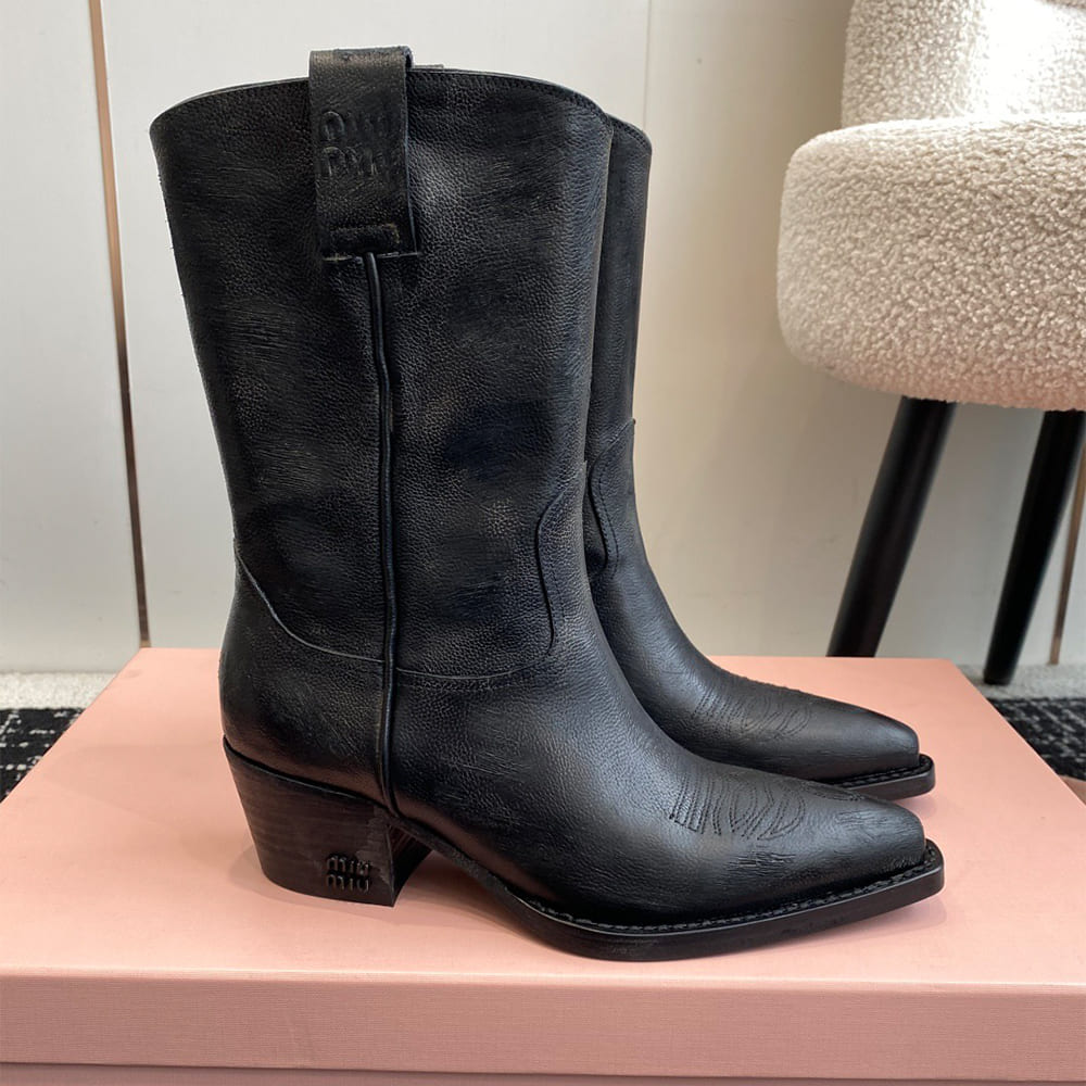 M1um1u Leather boots