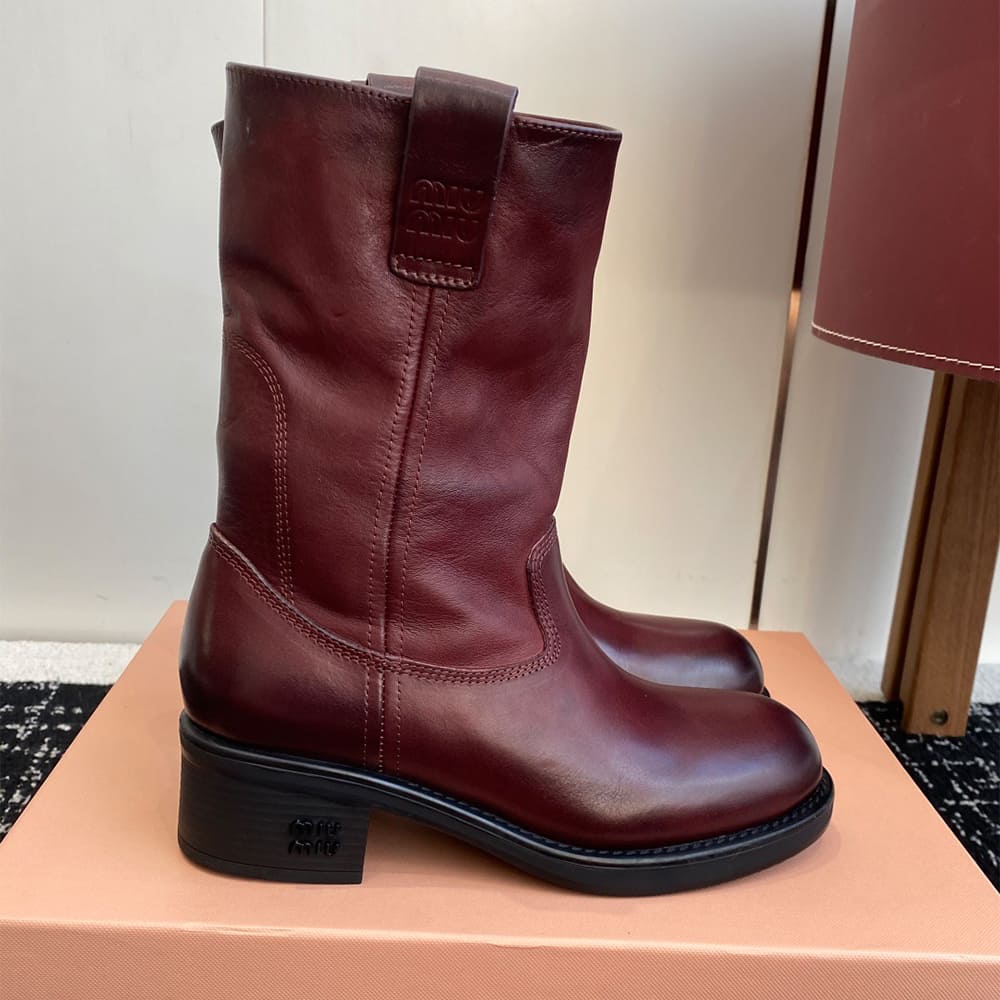 M1um1u Leather boots