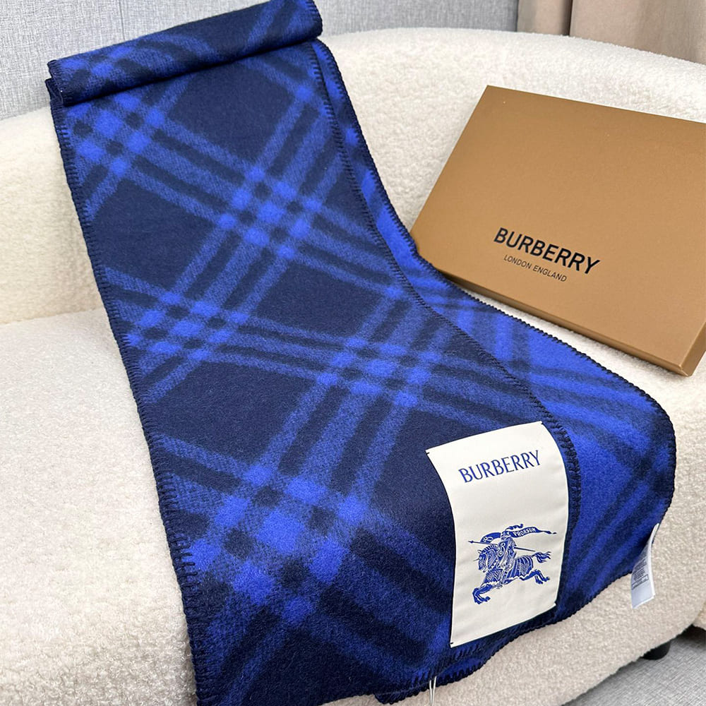 Bv*b*rry Check Cashmere Scarf