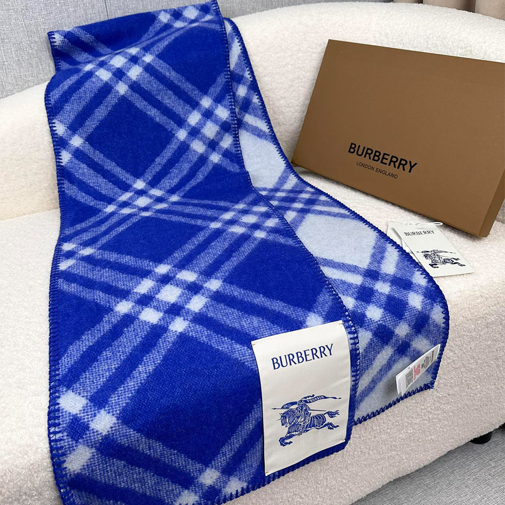 Bv*b*rry Check Cashmere Scarf