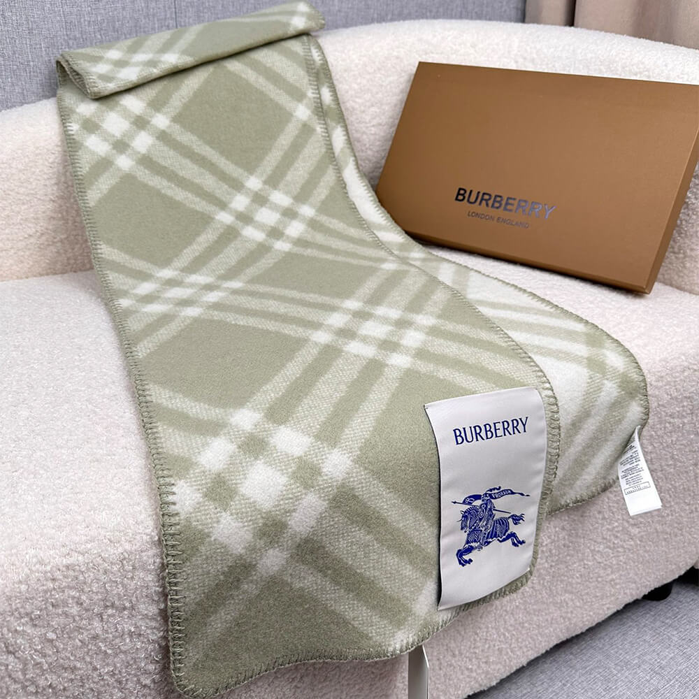 Bv*b*rry Check Cashmere Scarf