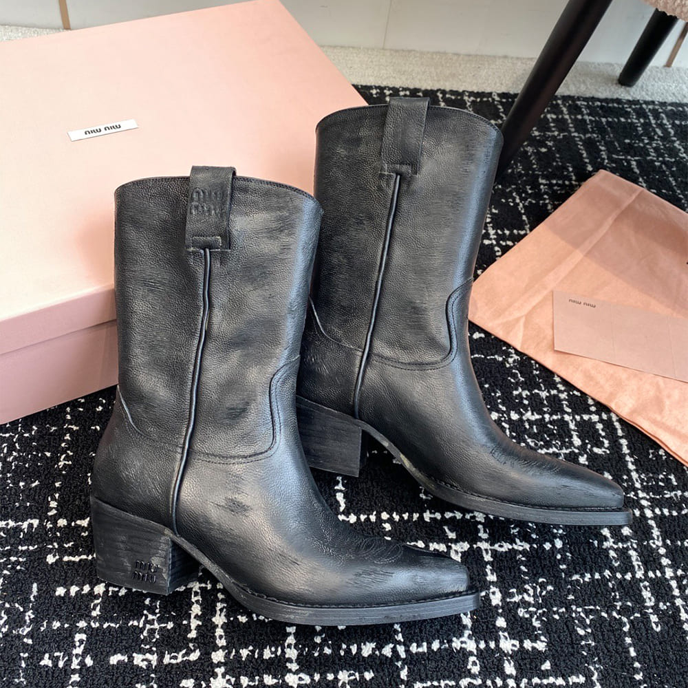 M1um1u Leather boots