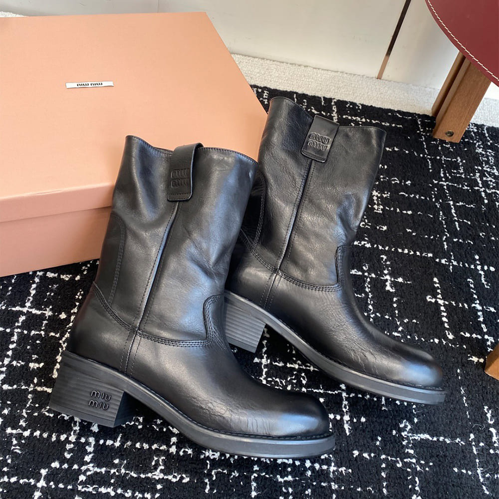 M1um1u Leather boots