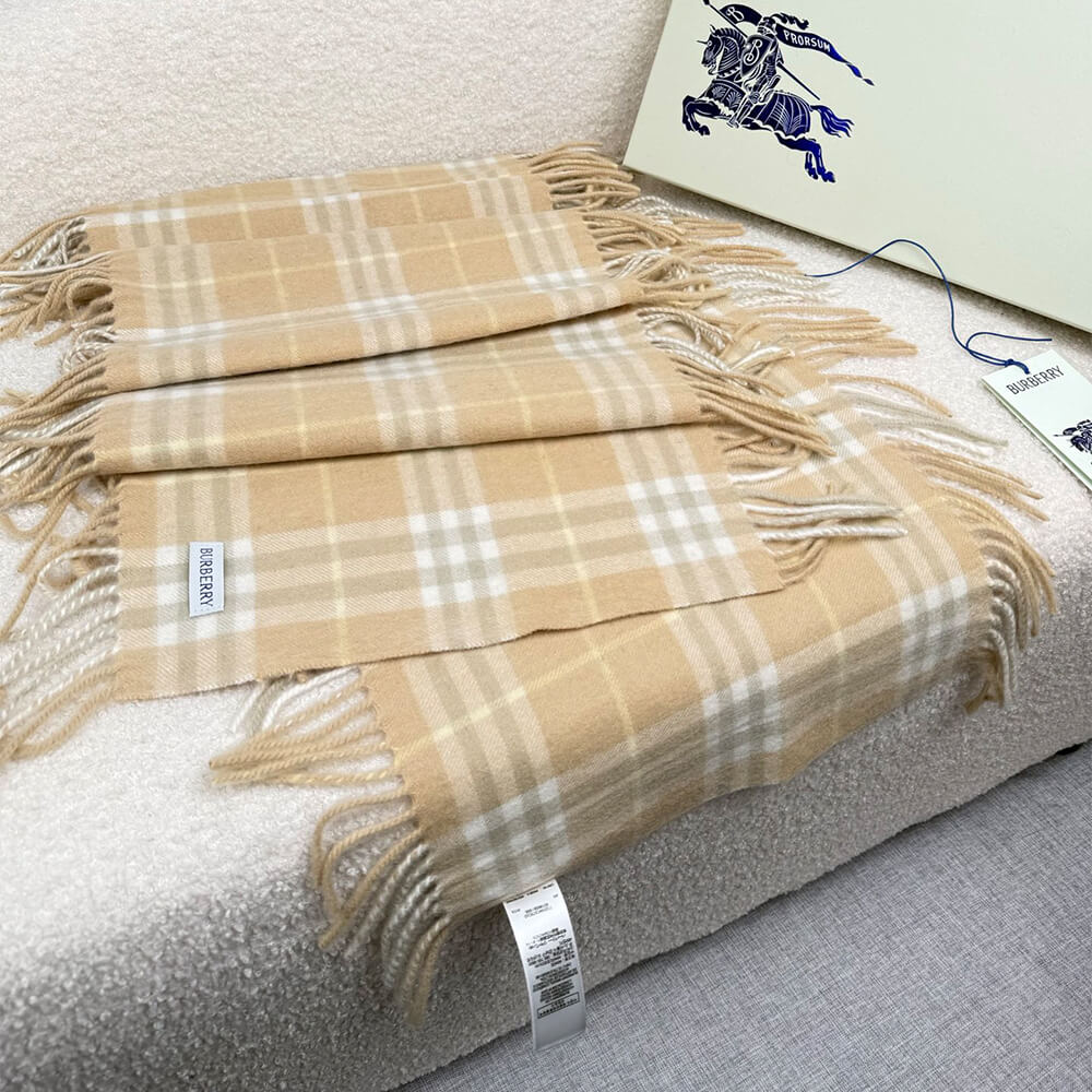 Bv*b*rry Check Cashmere Scarf