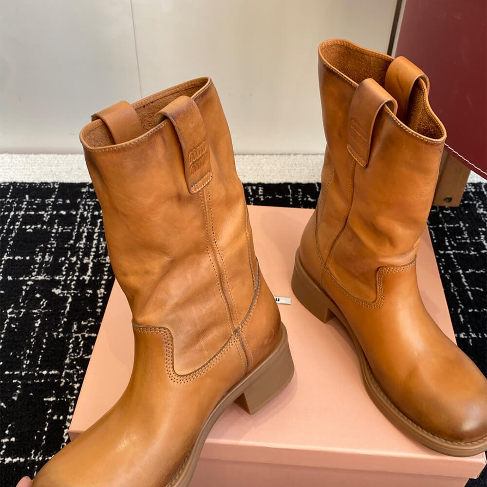 M1um1u Leather boots
