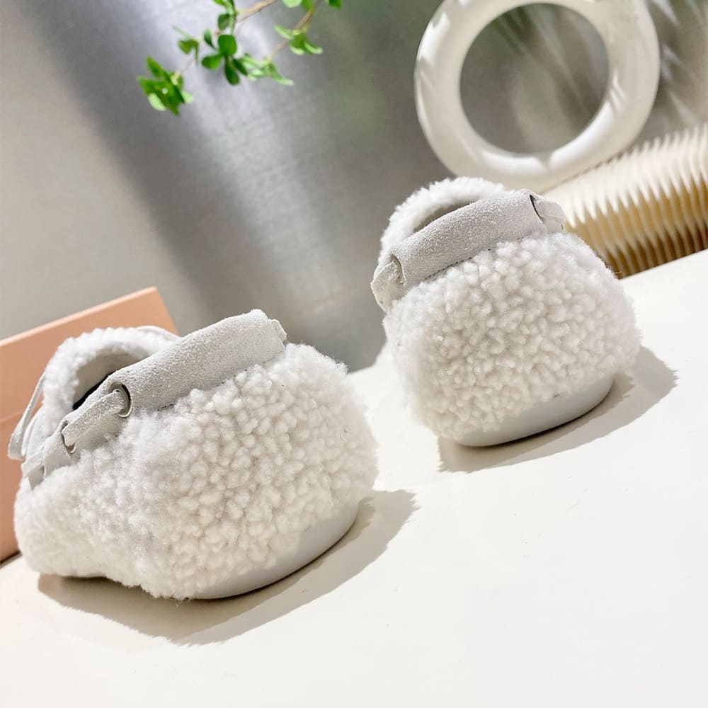 M1um1u Shearing loafers