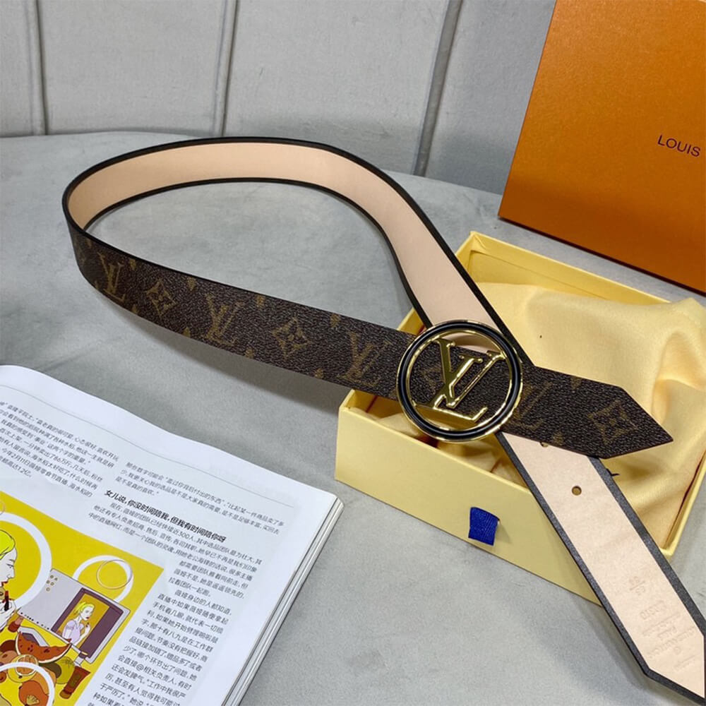 LV Slim Flower 35mm Reversible Belt