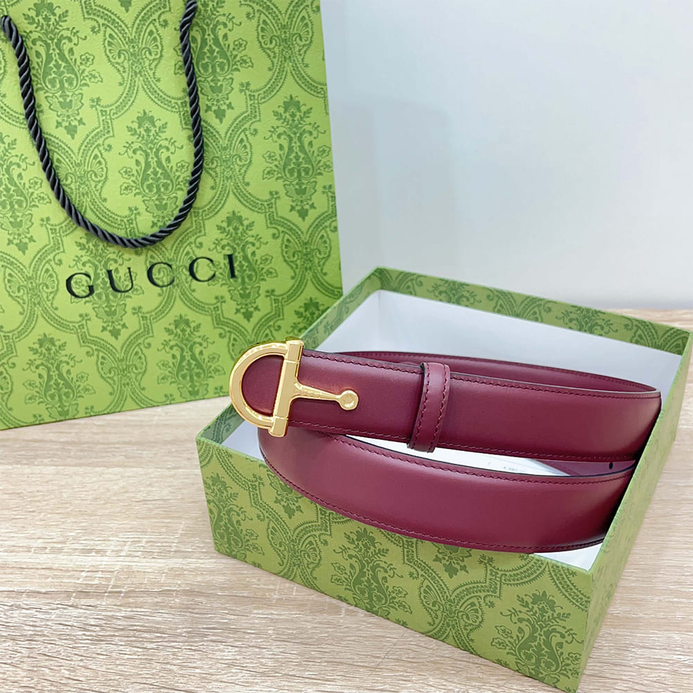 Gvc*1 Thin belt with half-Horsebit buckle