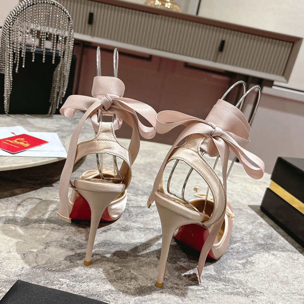 Louboutin Cassia 100cm satin pumps