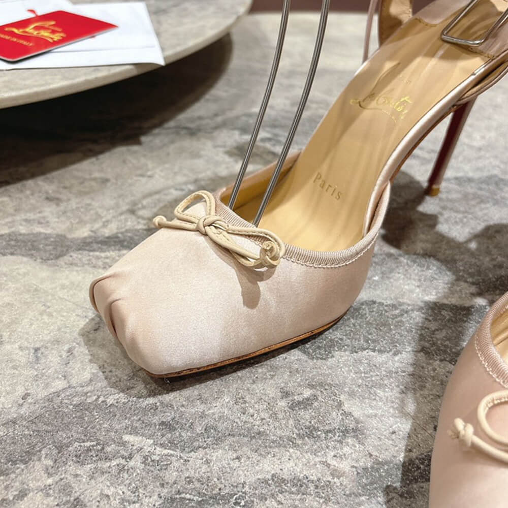 Louboutin Cassia 100cm satin pumps