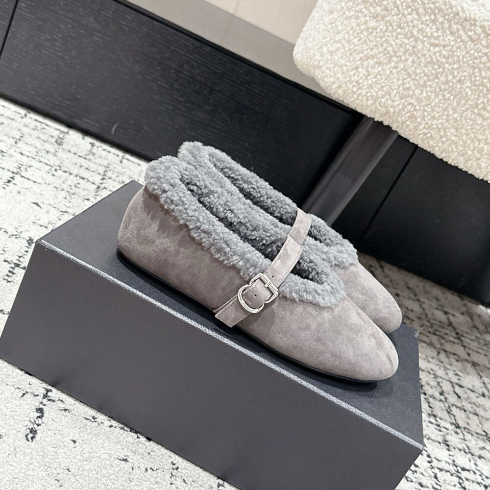A1a1a shearling ballet flats