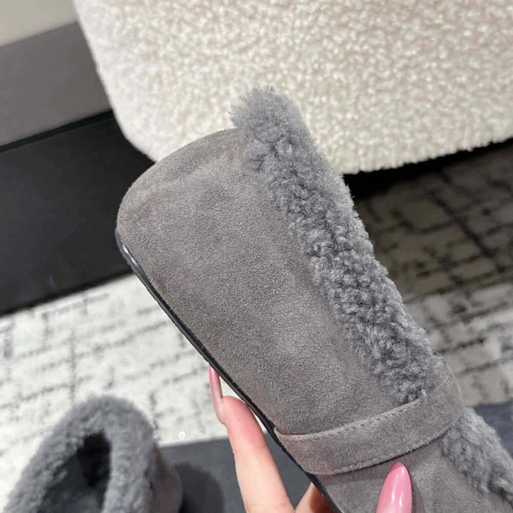 A1a1a shearling ballet flats
