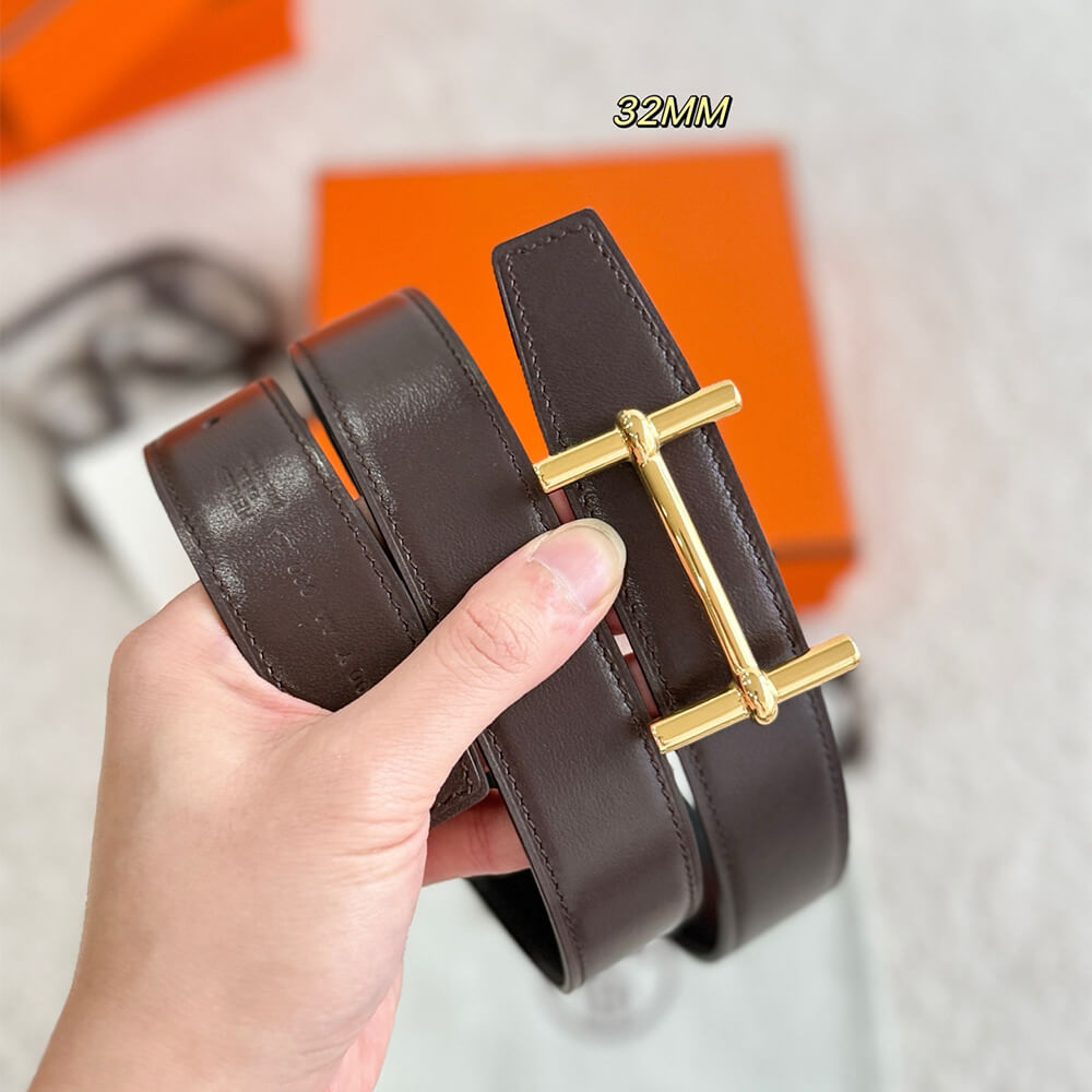H**me5 H d’Ancre belt buckle & Reversible leather strap 32 mm