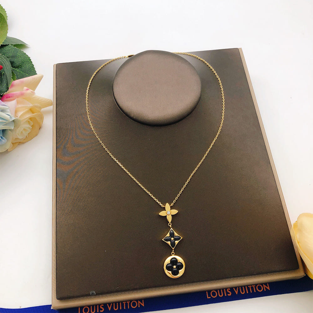 LV Color Blossom Lariat Necklace