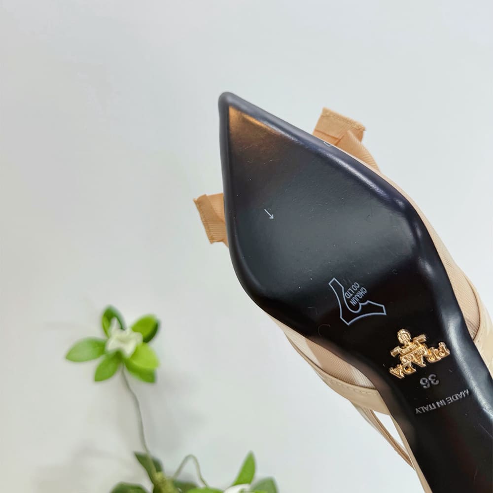 Pra*a Mesh slingback pumps