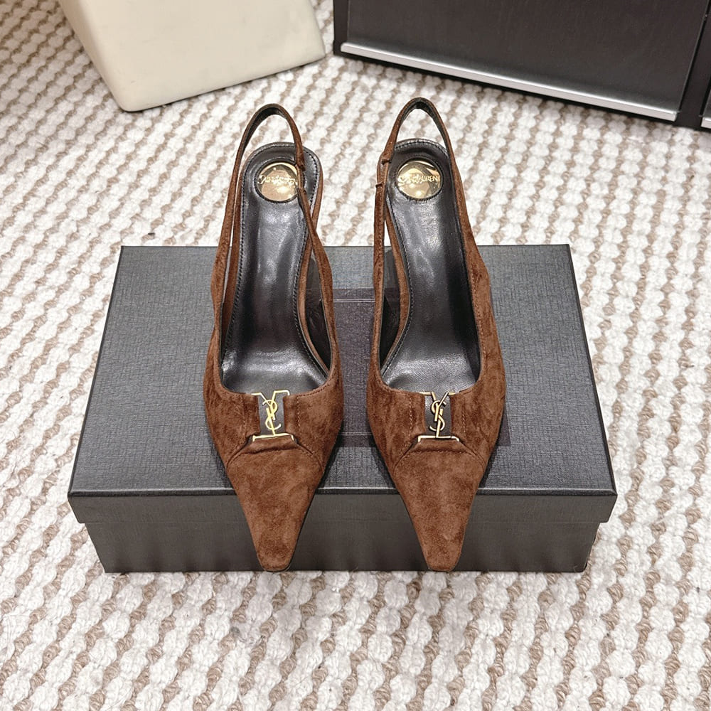 Y51 BABYLONE BRETEUIL slingback pumps in suede