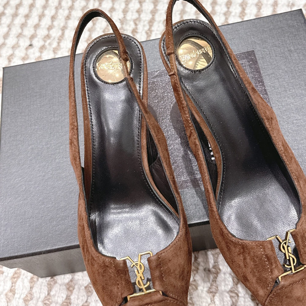 Y51 BABYLONE BRETEUIL slingback pumps in suede