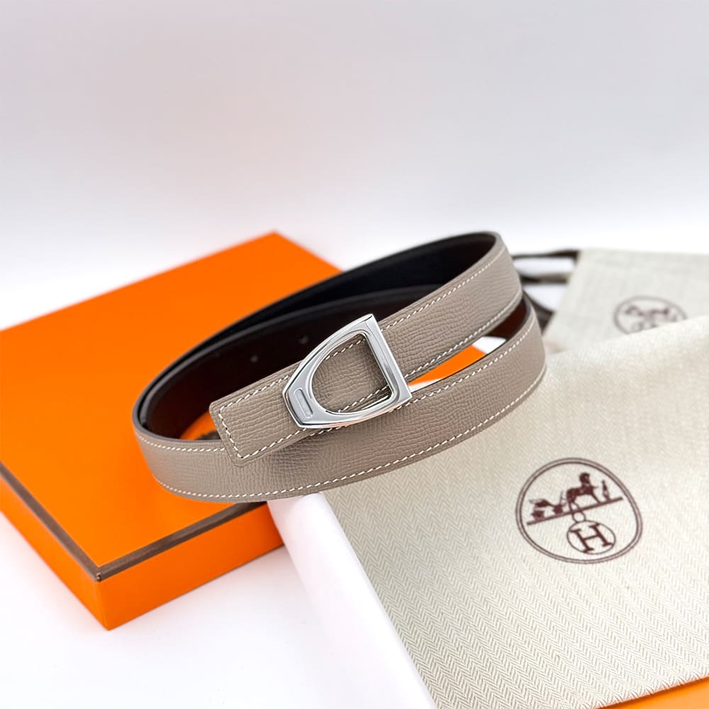 H**me5 Cavaliere belt buckle & Reversible leather strap 24 mm
