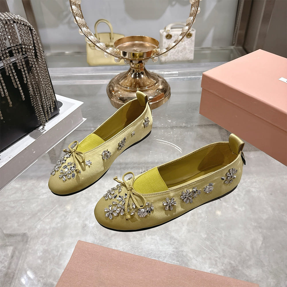 M1um1u Satin ballerinas(EU SIZE 35-41)