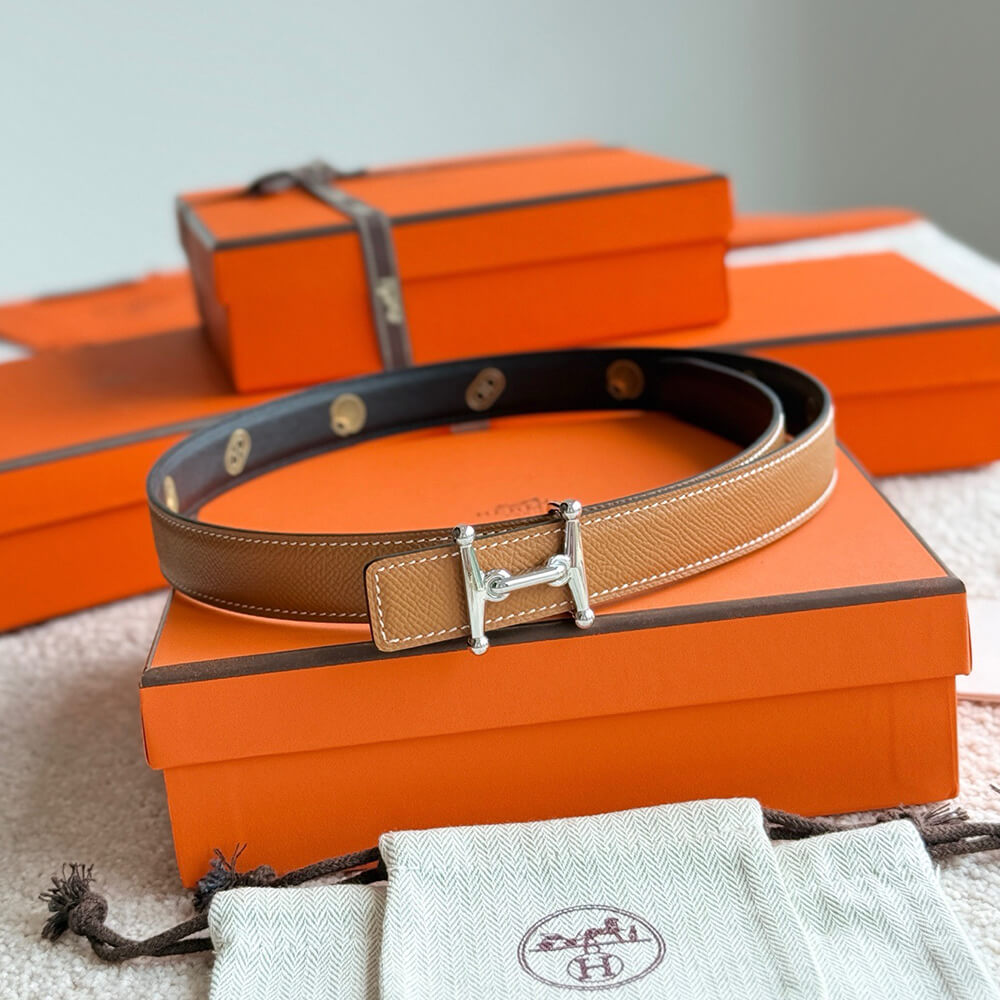 H**me5 Mors H buckle & H**me5 sur Mer reversible leather strap 24 mm
