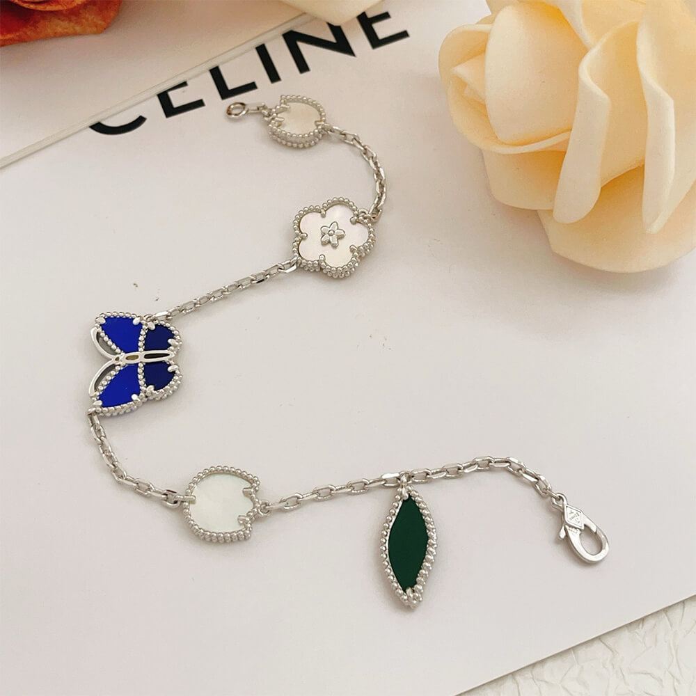 VCA Lucky Spring Butterfly bracelet, 5 motifs