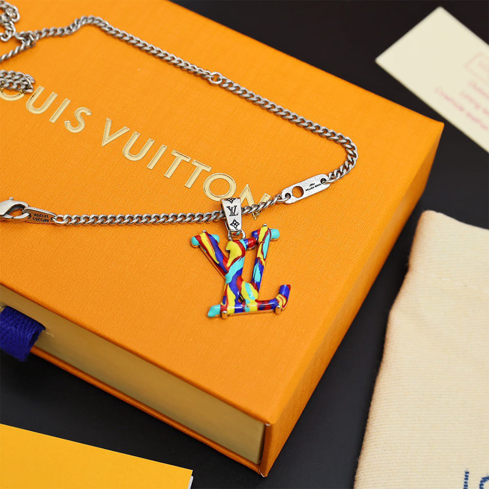 LV Psychedelic Necklace Rainbow