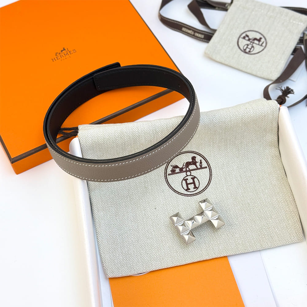 H**me5 H Infini belt buckle & Reversible leather strap 24 mm