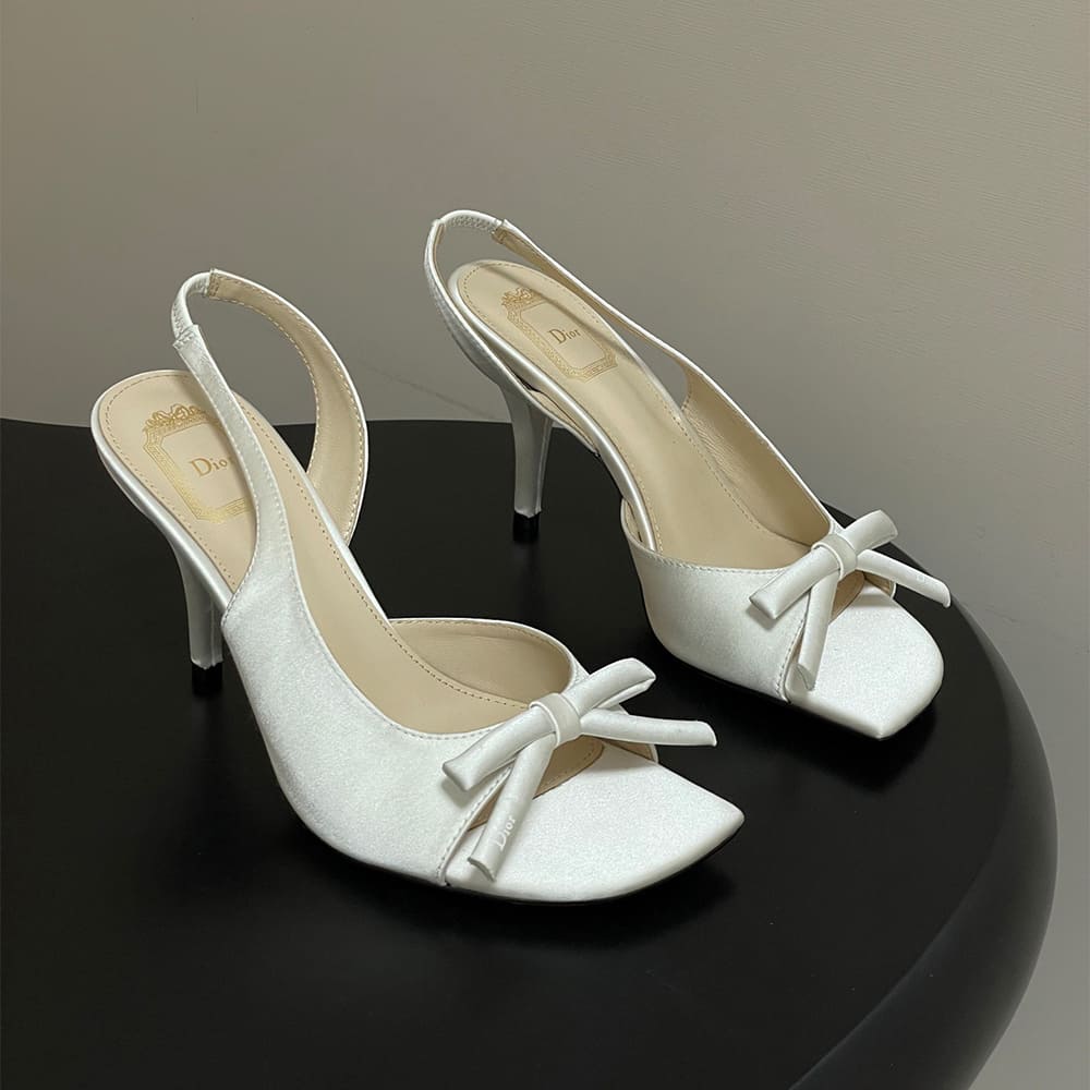 D10r Bow Heeled Slingback Sandal (EU SIZE 35-42)