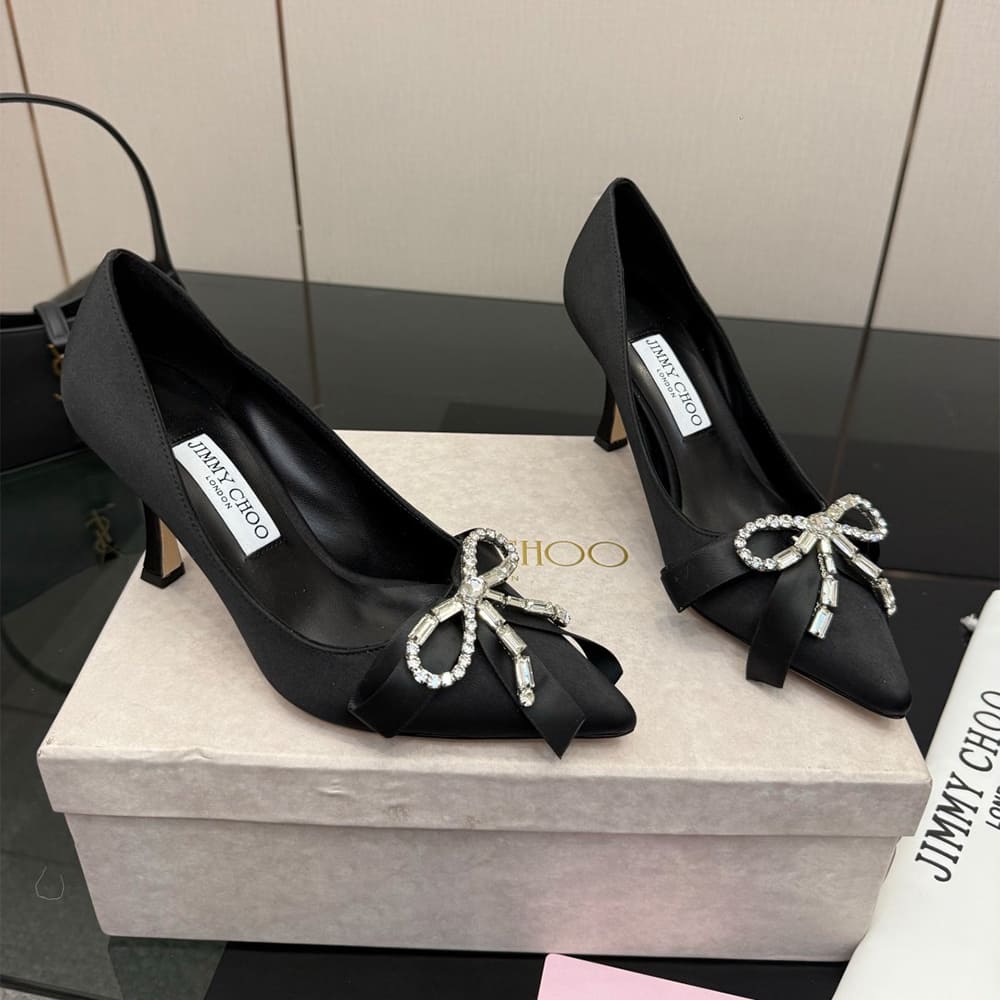 J1m*y Ch00 Crystal-Embellished Satin Pumps (EU SIZE 35-43)